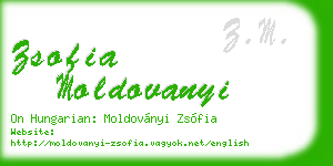 zsofia moldovanyi business card