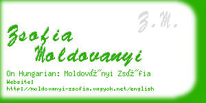 zsofia moldovanyi business card